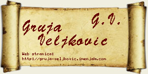 Gruja Veljković vizit kartica